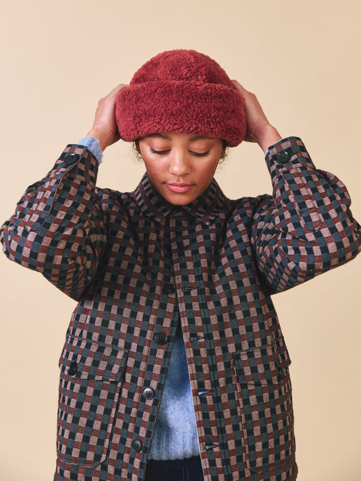 Sideline Halo Jacket in Check Pattern
