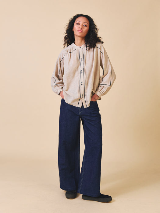 Sideline Willow Shirt in Stone