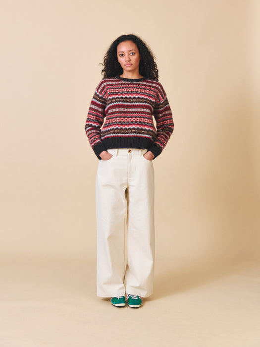 Sideline Poppy Jumper in Black Mix