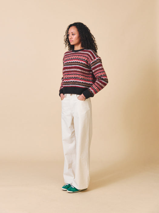 Sideline Poppy Jumper in Black Mix