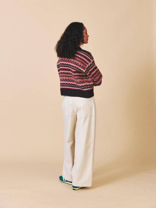Sideline Poppy Jumper in Black Mix