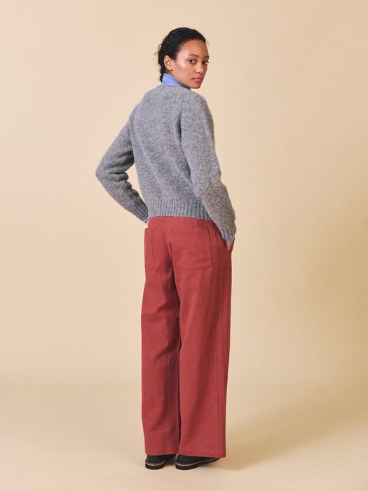 Sideline Olive Trousers in Brick