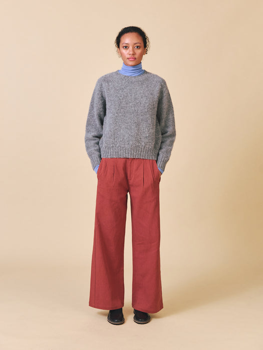 Sideline Olive Trousers in Brick