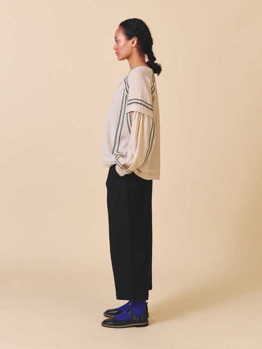 Sideline Elodie Shirt in Ecru