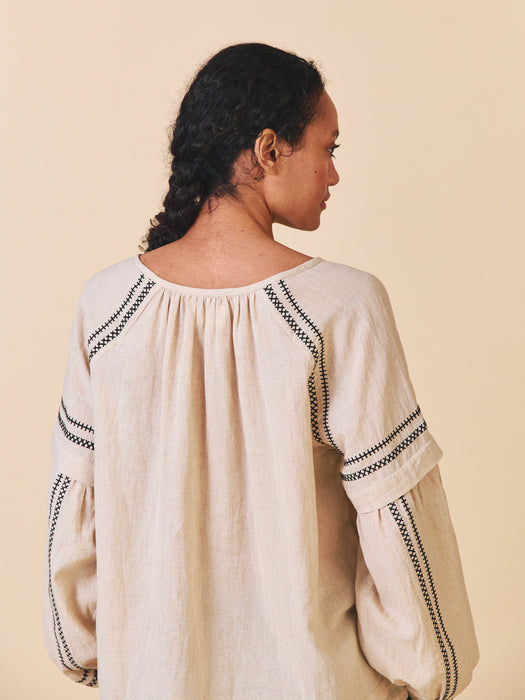 Sideline Elodie Shirt in Ecru