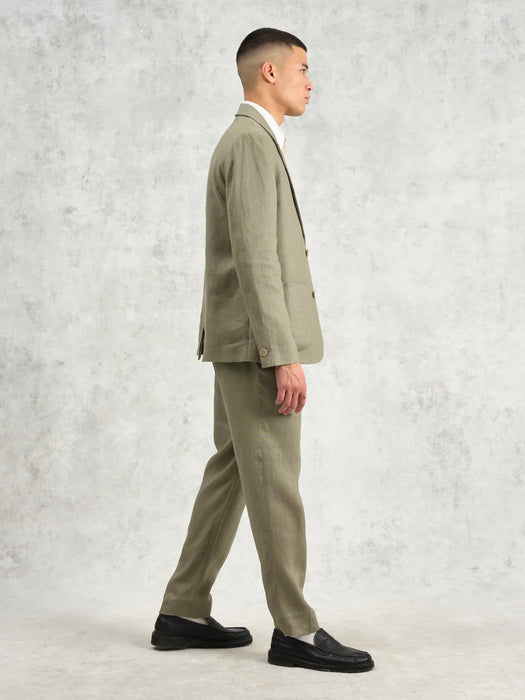 Wax Fintry Blazer in Khaki Linen