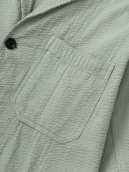 Service Works Server Jacket in Sage Seersucker