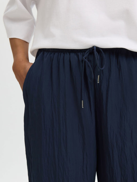 Selected Womens Fiona String Pant in Dark Sapphire