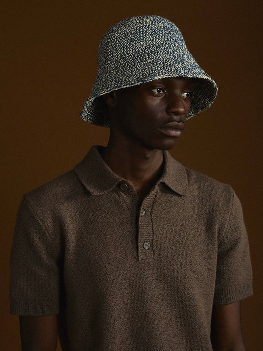 Earth Age Helix Short Brim Hat in Midnight Tide