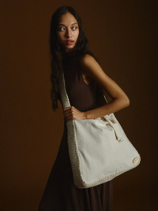Earth Age Geo Crossbody Bag in Seasalt