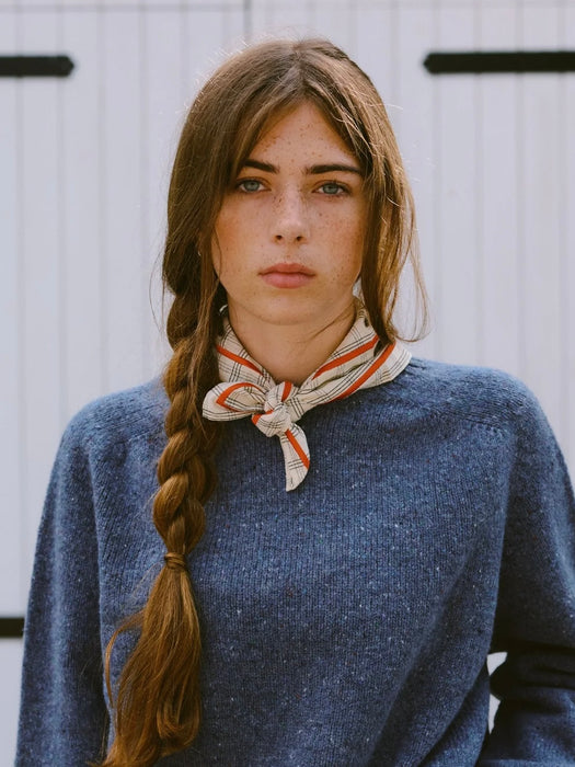 Sideline Dove Neckerchief in Check