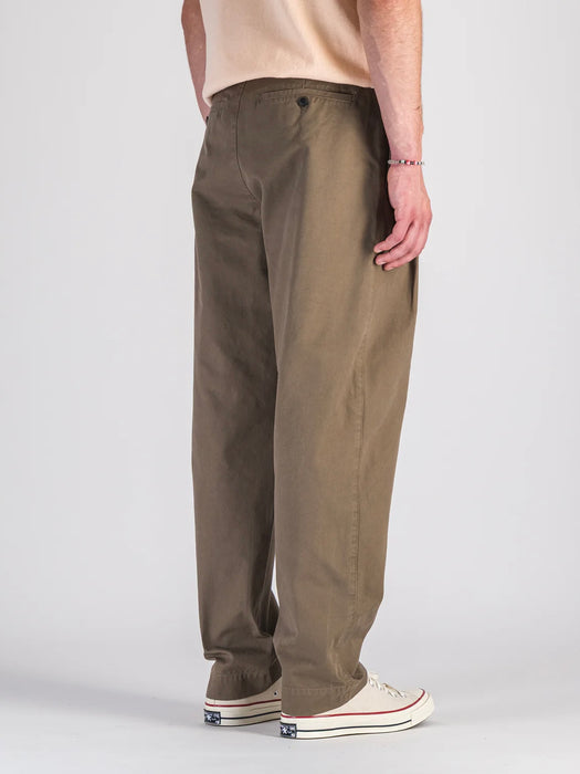 Parages Double Pleat Twill Pants in Moka