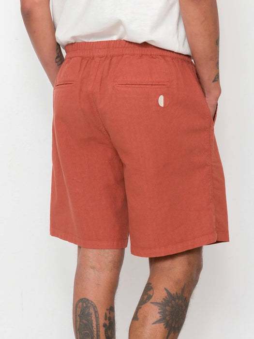 Folk Men Relaxed Assembly Short in Red Oxide
