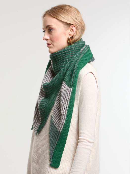 Mapoésie Olly Triangle Scarf  in Dark Green