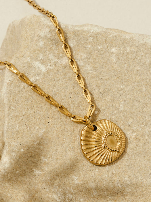 A Weathered Penny Priya Necklace in Gold