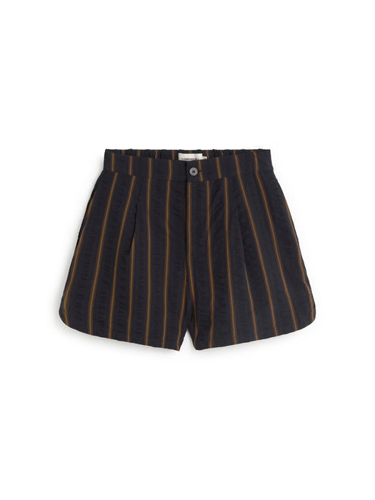 Thinking Mu Nar Shorts in Seersucker Portbou Stripe