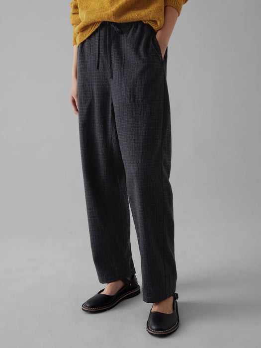 Toast Suki Trousers in Carbon Seersucker Check