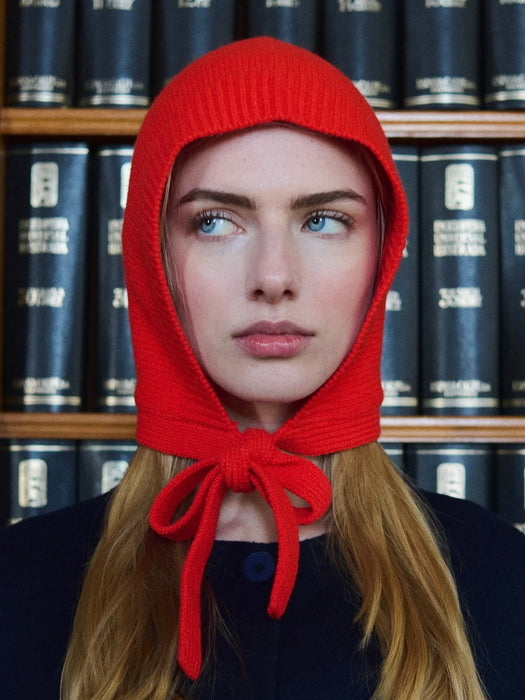 The Tiny Big Sister Knitted Bonnet in Red