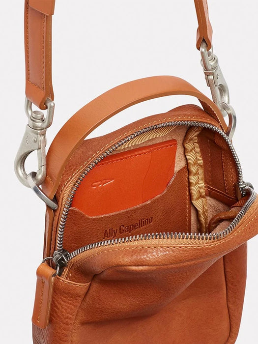 Ally Capellino Hurley Mini Crossbody in Redwood Leather