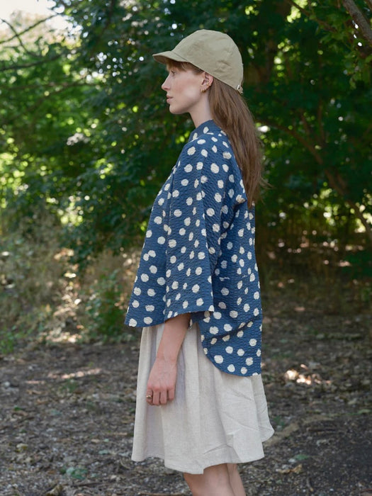 Kate Sheridan Folk Shirt in Blue Spot