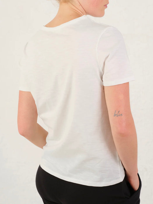Elliot Organics Jamie Boy-Fit Tee in White