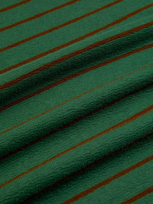 Kestin Fly Tee in Fern / Tangerine Stripe