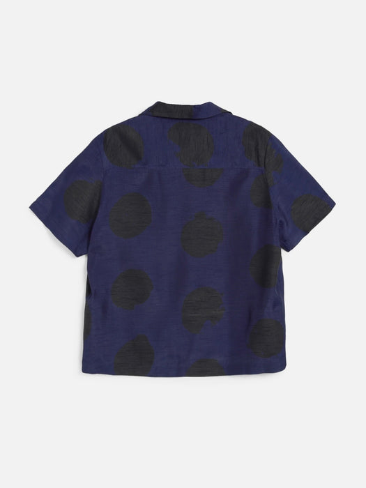 YMC Women Vegas Shirt in Blue Bleeding Polka-dot
