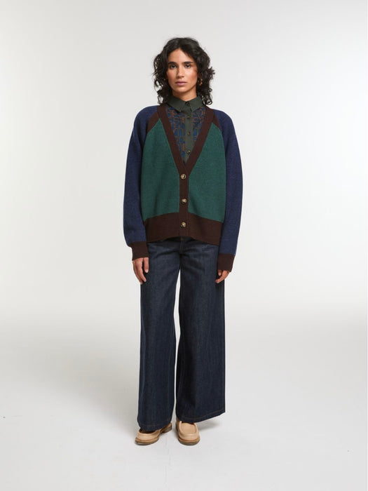 Mapoésie Claude Enigma Cardigan in Night Blue