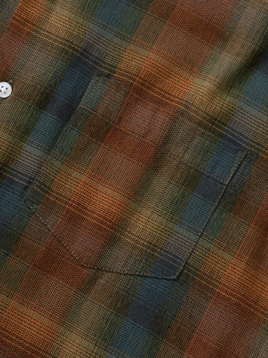 Service Works Resort Shirt in Brown Plaid