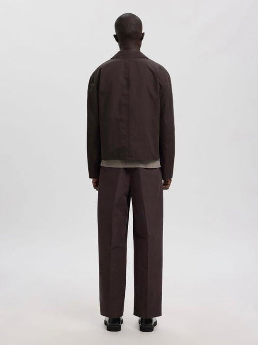 Annarr Hagen Linen Overshirt in Liquorice