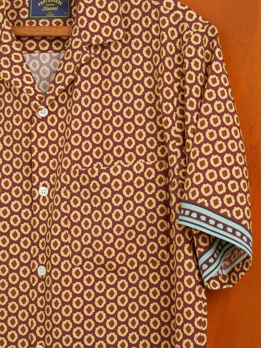Portuguese Flannel Vermon Shirt in Bordeaux