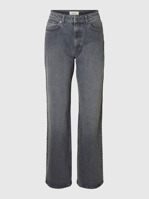 Selected Femme Kori Jeans in Medium Grey