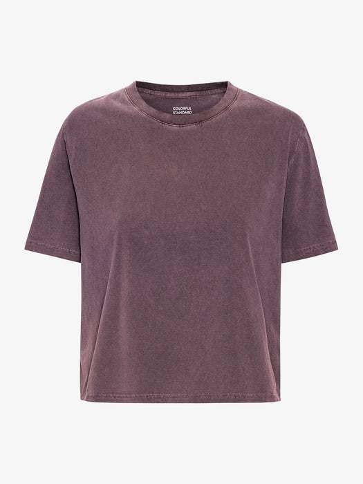 Colorful Standard Women's Boxy Crop T-Shirt in Faded Grape