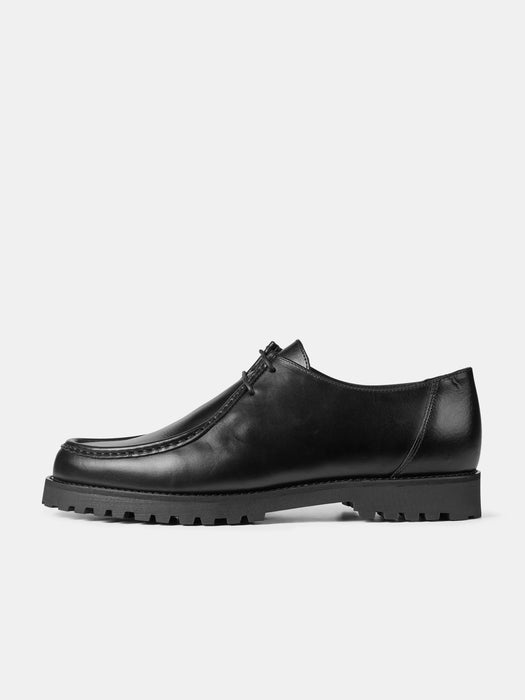 Garment Project Ollie Moc Toe in Black Leather