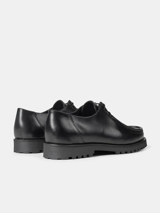 Garment Project Ollie Moc Toe in Black Leather