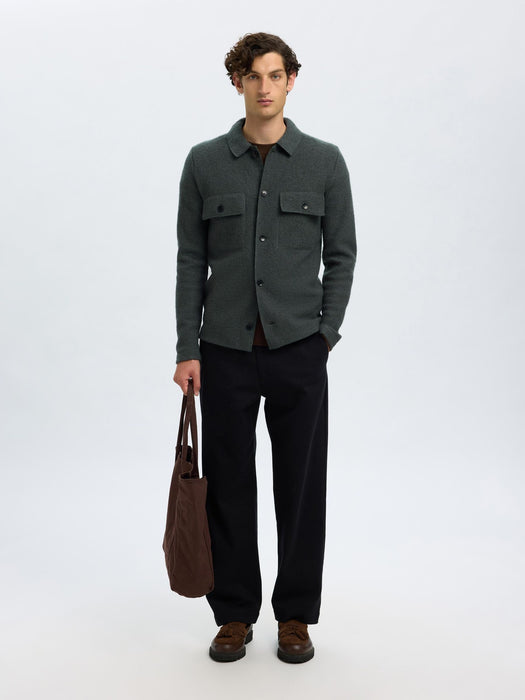 Selected Homme Nealy Workwear Knit in Deep Forest