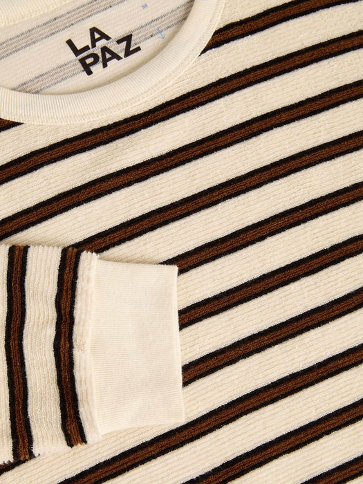 La Paz Feijó LS T-Shirt in Aztec Brown Stripes