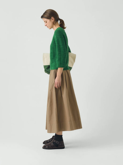 Toast Textured Rib Sweater in Viridian Green