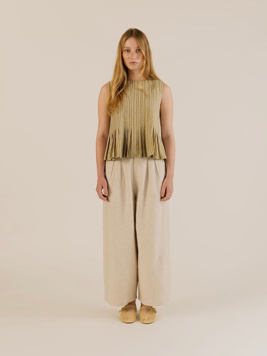 Sideline Minnie Top in Ochre Stripe