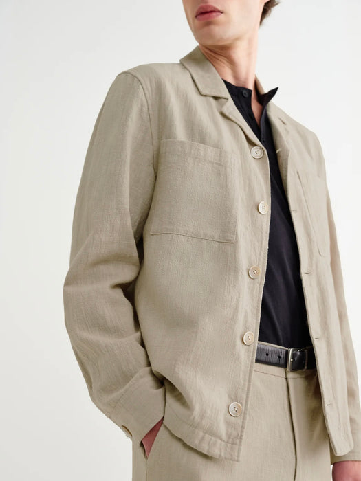 Wax Alfred Overshirt in Natural Cotton / Linen