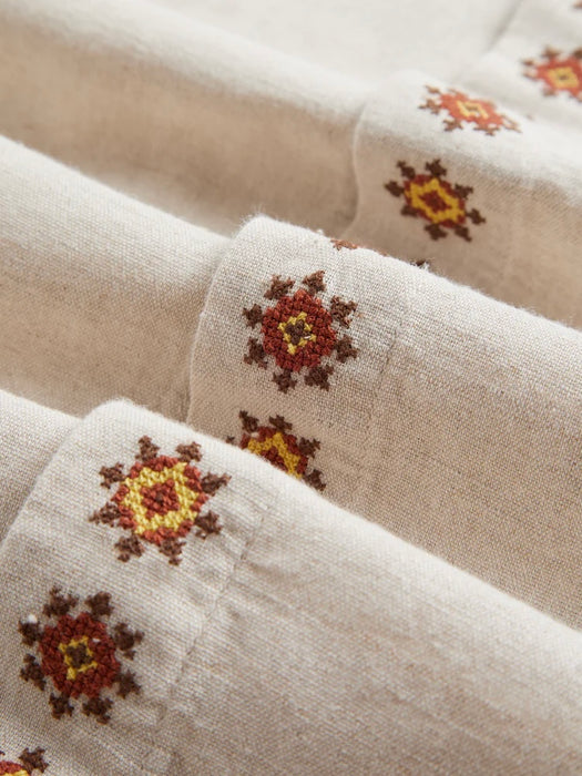 Portuguese Flannel Embroidery Shirt in Sprout (natural)