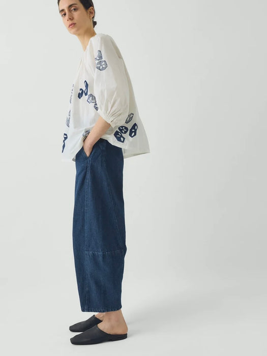 Toast Women Twisted Seam Trousers in Indigo