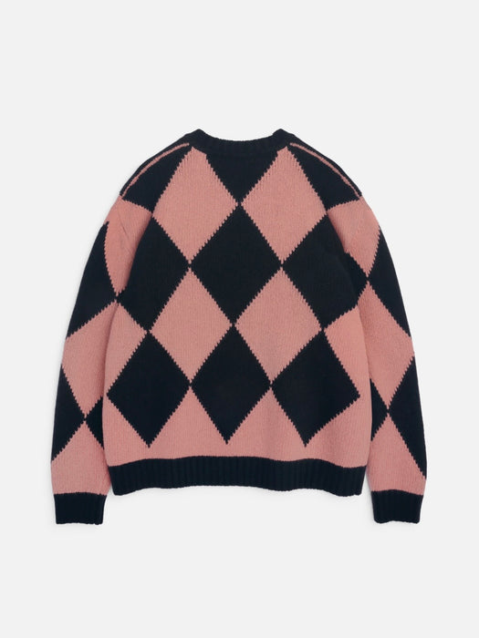 YMC Men Flint Crew Neck in Black/Pink