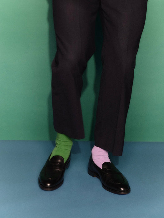 Pairs Merino Socks in Pea Green