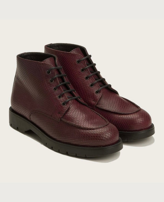 Kleman Oxal Boot in Burgundy Lizard