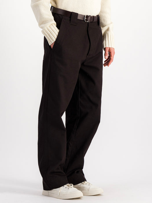 Parages Dad Twill Pants in Dark Brown