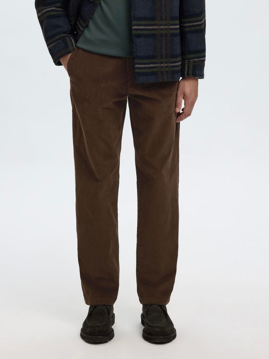 Selected Homme Miles Cord Trousers in Demitasse