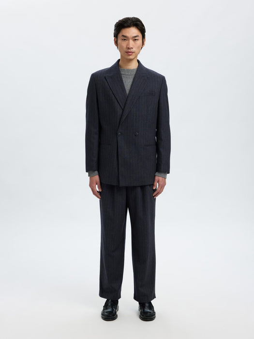 Selected Homme Anderson Wool DB Blazer in Dark Navy