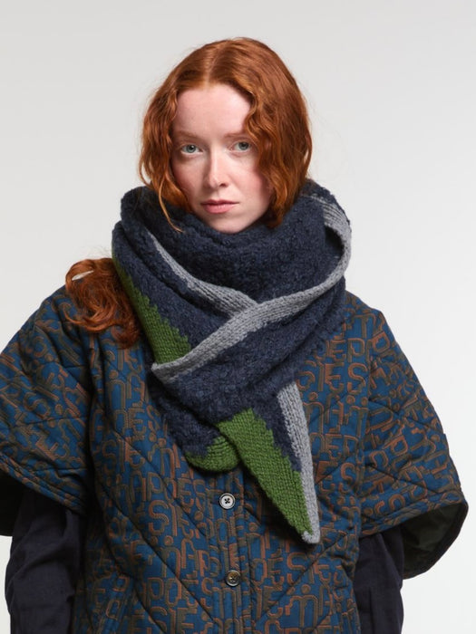 Mapoésie Asta Triangle Scarf  in Night Blue