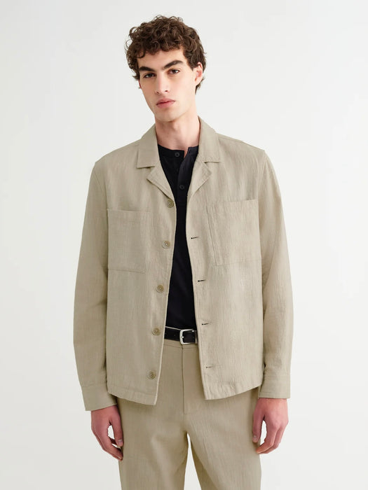 Wax Alfred Overshirt in Natural Cotton / Linen